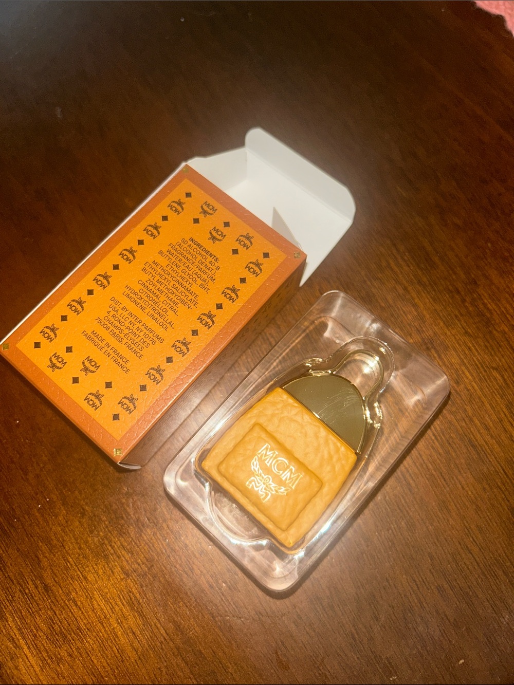 MCM Gold and Brown Perfume Set